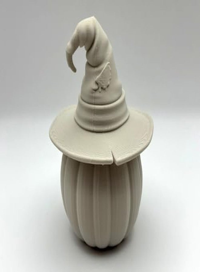 قبعة ساحرة على شكل يقطينة مطبوعة بتقنية الطباعة ثلاثية الأبعاد من الراتنج - ديكور هالوين، قطعة تذكارية مصغرة، زينة طاولة مخيفة، لعبة وهدية للأطفال والكبار - Image 4